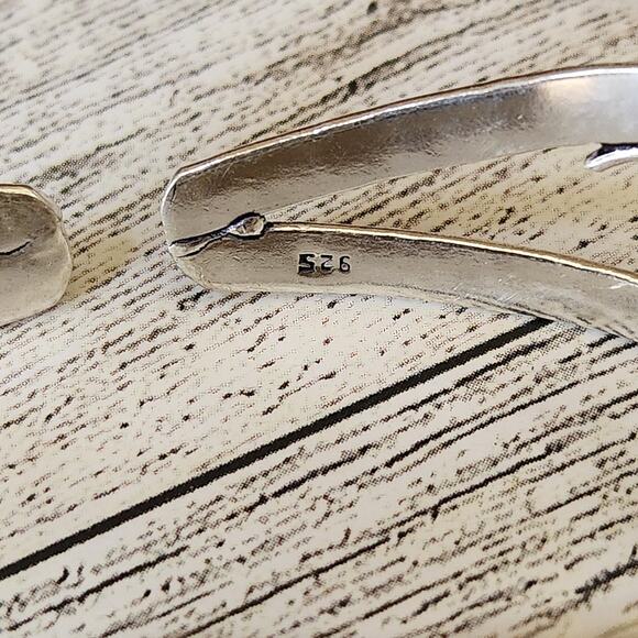 Miriam Stone Sterling Silver Cuff Bracelet - Bold Natural Elegance - Picture 5 of 10